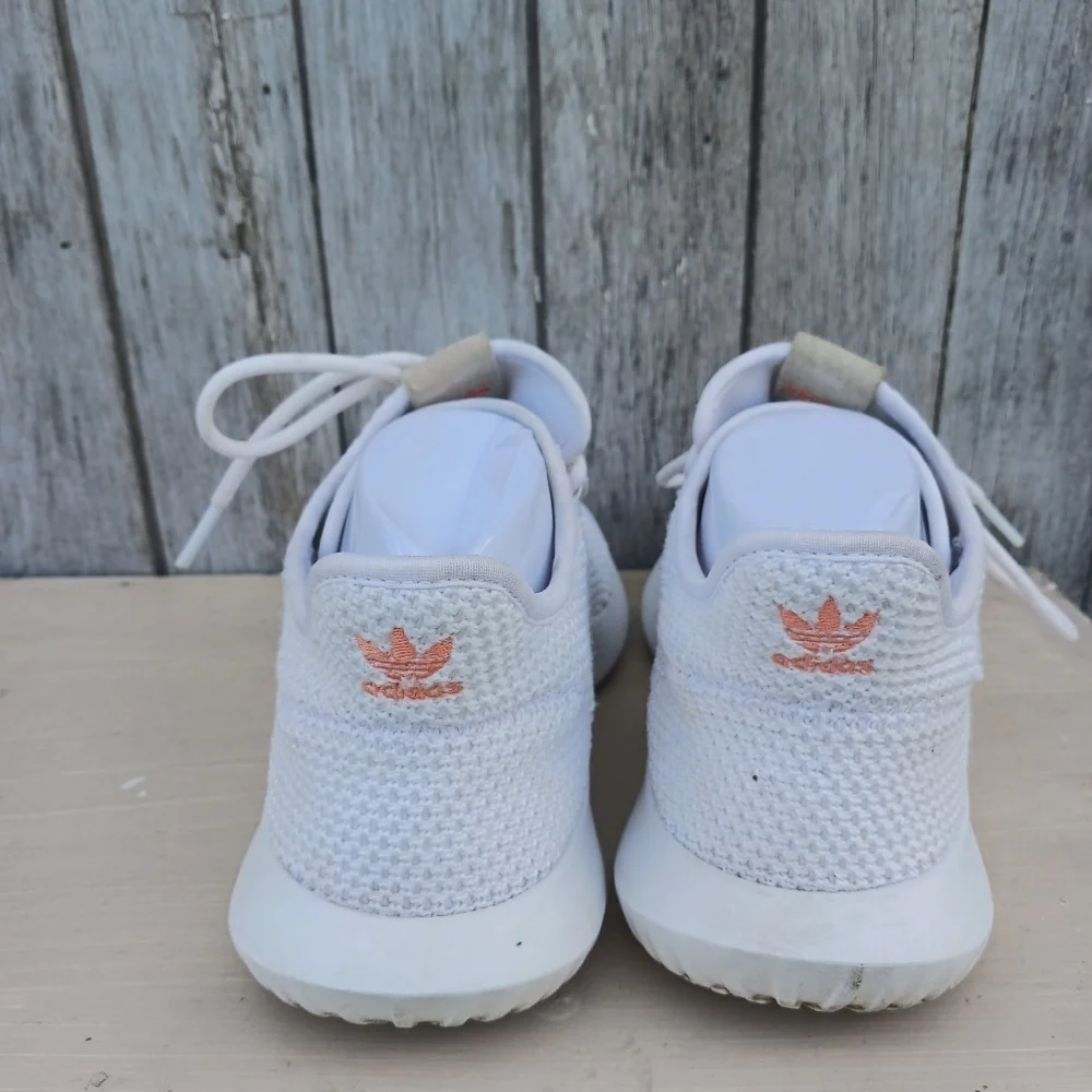 Adidas Shoes Womens Size‎ 8 Tubular Shadow Sneakers AC8334 White Fabric Lace Up